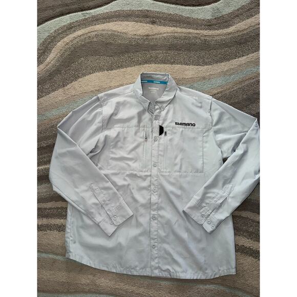 Shimano Men's Button Front Vented Fishing Shirt XL - Picture 2 of 8